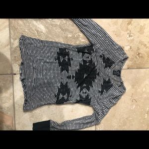 Rue21 long sleeve black and white shirt size small